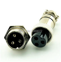 10PCS GX 16MM 3-Pin Male Female Aviation Plug Panel Power Chassis Metal Connector GX16-3 2024 - buy cheap
