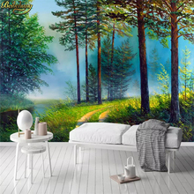 Mural personalizado beibehang 3D bosque río pared pintura sofá Sala TV Fondo 3d suelo foto papel tapiz para paredes murales 2024 - compra barato
