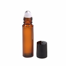 Amber 10 ml Glass Roll-on Bottles with Stainless Steel Roller Balls Empty Essential Oil Perfume Refillable Bottles Beauty Care 2024 - buy cheap