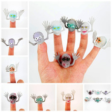 6 pcs Finger Puppets Story Time Kids Funny Toys Party Favors Toy Plastic Puppets  skeleton ghost face Assorted For Children gift 2024 - buy cheap
