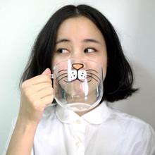 Прозрачная чашка для кофе с кошачьим котом и кошечкой, 550 мл 2024 - купить недорого
