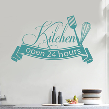 Yoyoyu citações cozinha aberta 24 horas adesivos de parede vinil cozinha especial moderno interior decoração para casa arte design removível diyzw317 2024 - compre barato