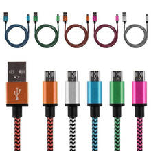For Android Phone Auto Cables Braided Aluminum Micro USB Data Line &Sync faster Charger Cable Smartphone 2024 - buy cheap