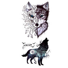 5 шт., водостойкие Временные татуировки «таинственный волк» 2024 - купить недорого