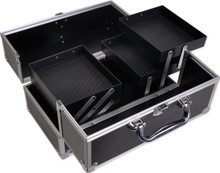 FB101 Facebox Aluminum Cosmetic Case Beauty Box with Inner Two Layer Tray Black 2024 - buy cheap