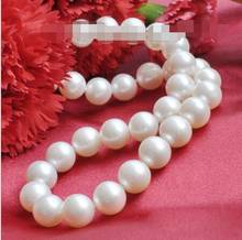 Wholesale price womens gift 11-12mm round AAA white freshwater cultured pearl necklace 2024 - buy cheap
