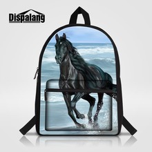 Mochila dispalang feminina com estampa de cavalo, mochila escolar para laptop e adolescentes 2024 - compre barato