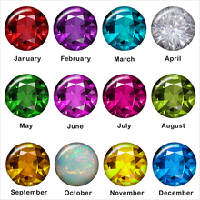 Birthstone constellation vidro snap button jóias diy foto redonda cabochons plana volta da1308 2024 - compre barato