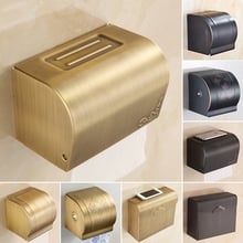 Paper Holders Antique Brass Toilet Paper Box WC Paper Rack Waterproof Closed Cover Bathroom Accessories Wall Roll Holder HF50 2024 - buy cheap