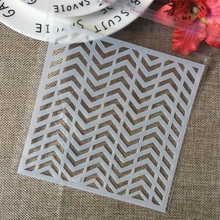 6" Wavy Texture DIY Layering Stencils Wall Painting Scrapbook Coloring Embossing Album Decorative Paper Card Template 2024 - buy cheap