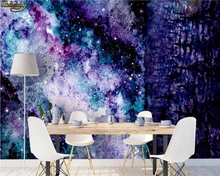 Пользовательские 3d обои фиолетовые мечтательные Великолепная Вселенная Звездная черная дыра потолок фреска фон стены papel де сравнению 2024 - купить недорого