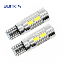 2Pcs/Pair SUNKIA T10 w5w 194 168 ERROR Free Interior External LED CANBUS 10-SMD 5630 Clearance Width Parking Lamp 2024 - buy cheap