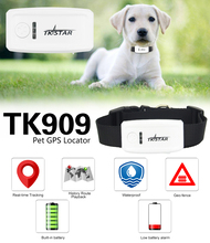 Multi-function Smart Mini TK909 Pet GPS Tracker for cat dog realtime tracking waterproof Sleeping Working mode Low battery alert 2024 - buy cheap