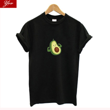 New Summer Tumblr Women T-shirt Cartoon Avocado Pattern Print Funny T-Shirt Women O-Neck Short Sleeve Casual Cute Tshirt Tops 2024 - buy cheap