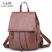 Mochila Retro de cuero suave para mujer, bolsa grande con cordón para estudiante, ideal para ir de viaje, para ir a la universidad, XA256H 2024 - compra barato