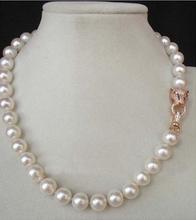 Fashion gir >Free shipping long 18 "10-11mm Genuine white akoya pearl necklace 2024 - buy cheap