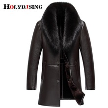 Holyrising-Chaqueta de Cuero grueso Para Hombre, abrigo informal, marrón y negro, chaquetas cálidas, 2013-5 2024 - compra barato