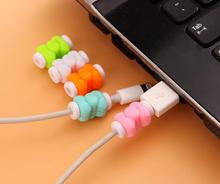 200pcs/lot Bowknot Style Silicone Earphone Cable Protector Colorful Earphones USB Data Cable Saver For iphone5S/6s/Plus 2024 - buy cheap