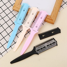 Makeup Brushes Hair Brush Pro Hair Razor Comb Scissor Hairdressing Trimmers Hair Shaving Blades Cutting Thinning Styling Tool 2024 - buy cheap