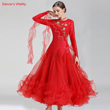 Vestido de salón de baile, manga larga, 5 colores 2024 - compra barato