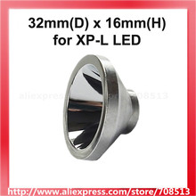 Алюминиевый отражатель 32 мм (D) x 16 мм (H) SMO для светодиодных ламп, светодиодный 2024 - купить недорого