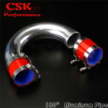 180 Degree 70mm 2.75" Aluminum Intercooler Piping pipe Tube + Silicone hose w/ T-clamps 2024 - buy cheap