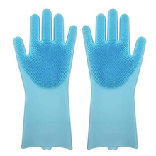 1 пара скруббер резиновые хозяйственные перчатки для уборки устойчивый силиконовый волшебный вибратор с варежки для мытья посуды щетка Кухня помощник 2024 - купить недорого
