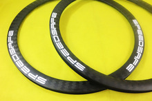 Llantas de carbono sin cámara asimétricas, 700C, 380g, 42mm, 12K, sarga mate, brillante, disco de pezones externos, ciclocross, ruedas de bicicleta 2024 - compra barato