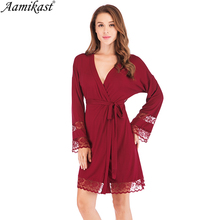 Aamikast Fashion Modal Bride Robe Sexy Women Short Satin Wedding Kimono Robes Sleepwear Nightgown Dress Woman Bathrobe Pajamas 2024 - buy cheap