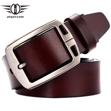 Plyesxale Cow Genuine Leather Pin Buckle Belt Men Luxury Designer Belts For Jeans Male Casual ceinture homme luxe marque G119 2024 - buy cheap