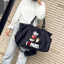 Disney new embroidered Mickey handbag ladies travel portable shoulder diagonal bag large capacity waterproof gym bag 2024 - buy cheap