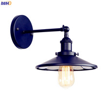 IWHD Loft Style Industrial Wall Lamp Vintage Bathroom Bedroom Black Iron Metal Edison Retro Wall Lights Fixtures LED Stair Light 2024 - buy cheap