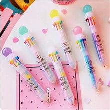 Juego de bolígrafos Kawaii de varios colores, Set de bolígrafos de punta redonda con corona de 0,5mm, bonitos bolígrafos de escritura para la escuela y la Oficina, material de papelería, 12/24 unidades 2024 - compra barato