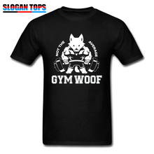 Wolf Dog Print T-shirt Men Not The Average WOOF Tshirt Humor Saying Tops Workout Male Cotton Tees Black T Shirt Hunter X Hunter 2024 - buy cheap