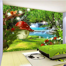Beibehang пользовательские обои 3d фото роспись мультфильм детская комната Фэнтези лес декоративный фон 3d Роспись на стену 2024 - купить недорого