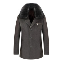 2021 nova chegada inverno de alta qualidade lã grossa casual trench coat masculino/masculino inverno quente casaco de lã 2024 - compre barato