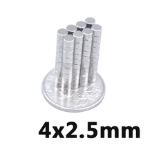 100pcs 4x2.5mm Strong disc Magnets Dia 4mm x 2.5mm N35 Neodymium Magnet Rare Earth 4*2.5mm 2024 - buy cheap