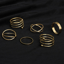 6 шт./компл. кольца на палец для женщин, новый набор обручальных колец из сплава для женщин, модные ювелирные украшения 2024 - купить недорого