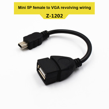 Мини USB 5P штекер OTG USB женский автомобильный адаптер кабель для передачи данных для видео камеры аудио планшет CD gps JLRL88 2024 - купить недорого