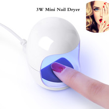 Egg Shape 3W UV LED Lamp for Nail Single Finger Lamp Nail Gel Polish Dryer Drying Machine Smart Sensor 30s Fast USB Connector 2024 - buy cheap