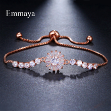 Emmaya Brand Simple Elegance Two Colors AAA Zircon Adjustable Snowflake Crystal Bracelets For Women Cheap Jewelry Wedding Gift 2024 - buy cheap