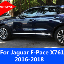 accessories chrome abs door side line garnish body molding cover protector trim For Jaguar F-Pace F pace fpace X761 2016-2018 2024 - buy cheap