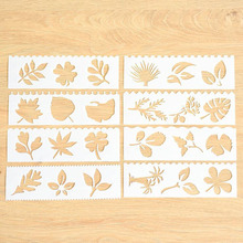 8pc Leaves Openwork Painting Template Embossing DIY Accessories Template Stencils For Scrapbooking Decor Reusable 2024 - buy cheap