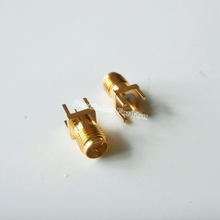 10Pcs RP SMA Female Jack (male pin)  thru hole PCB Mount solder post straight RF Coax Connector 2024 - buy cheap