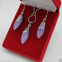 Wholesale price 16new ^^^^Jewelry Color stone Purple Pendant Earring sets 2024 - buy cheap