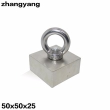 ZHANGYANG 50x50x25mm Super Powerful Strong Rare Earth block hole magnet Neodymium Magnets F50*50*25mm 2024 - buy cheap