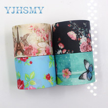 YJHSMY I-181110-239,10yards/lot,38mm Butterfly flower Ribbons Thermal transfer Printed grosgrain,Gift wrapping DIY materials 2024 - buy cheap