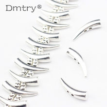 Dmtry-Accesorios de joyería de cuero de aleación de Zinc para fabricación de pulseras, separadores de collar, plata antigua, 30% de descuento, 5 uds., LC0085 2024 - compra barato