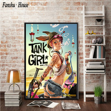 Cartazes e impressões tanque menina filme cartaz decorativo lona pintura da parede arte para sala de estar decoração casa 2024 - compre barato