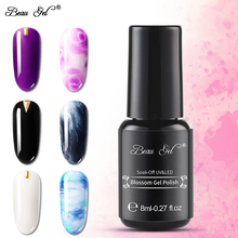 Beau Gel 8ml Blossom Gel Nail Polish Nail Art Transparent Blossom Soak Off UV Nail Art Drawing Gel Paint Blooming Effect 2024 - buy cheap